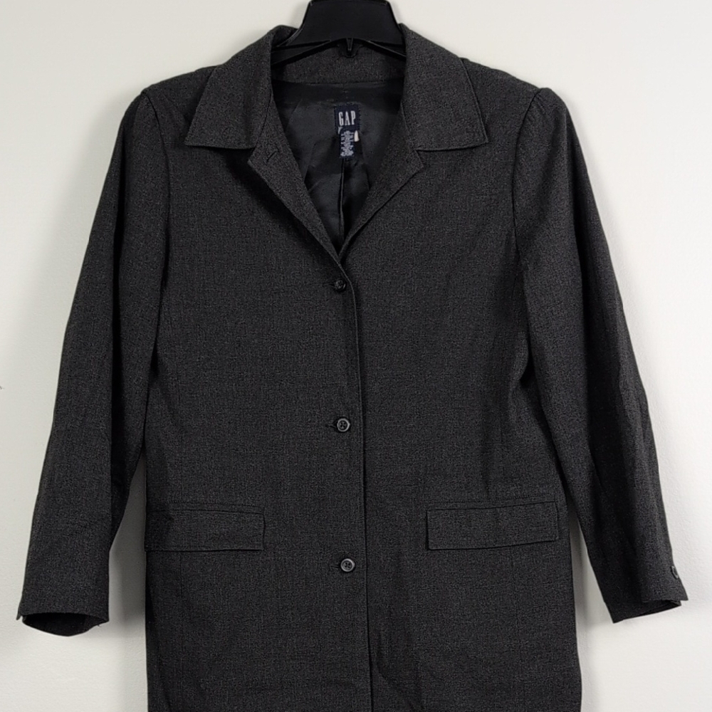GAP Women's Charcoal Blazer - Picture 3 of 5